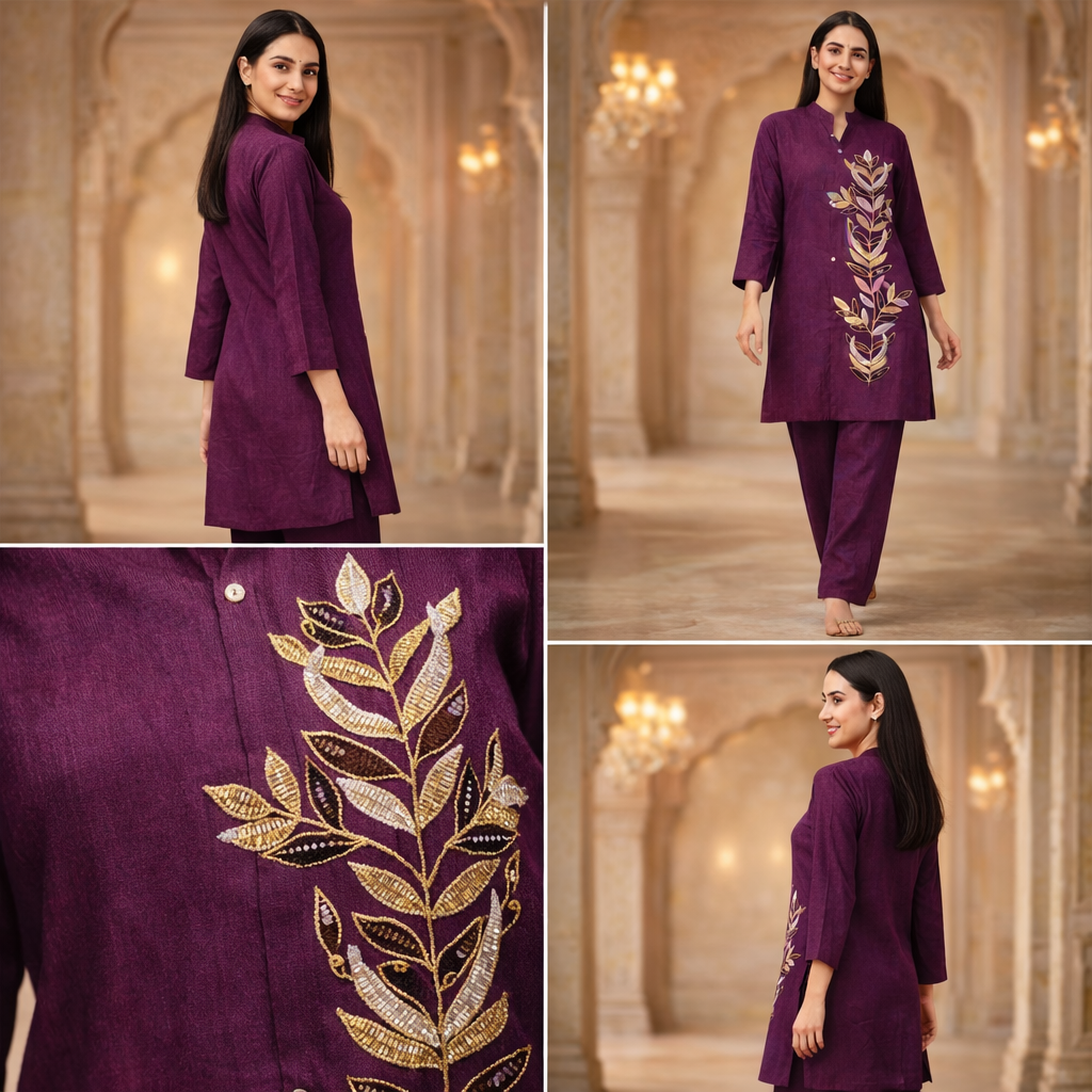 AL-Libas Fancy Embroidery 2 Piece Cord Set. - 2