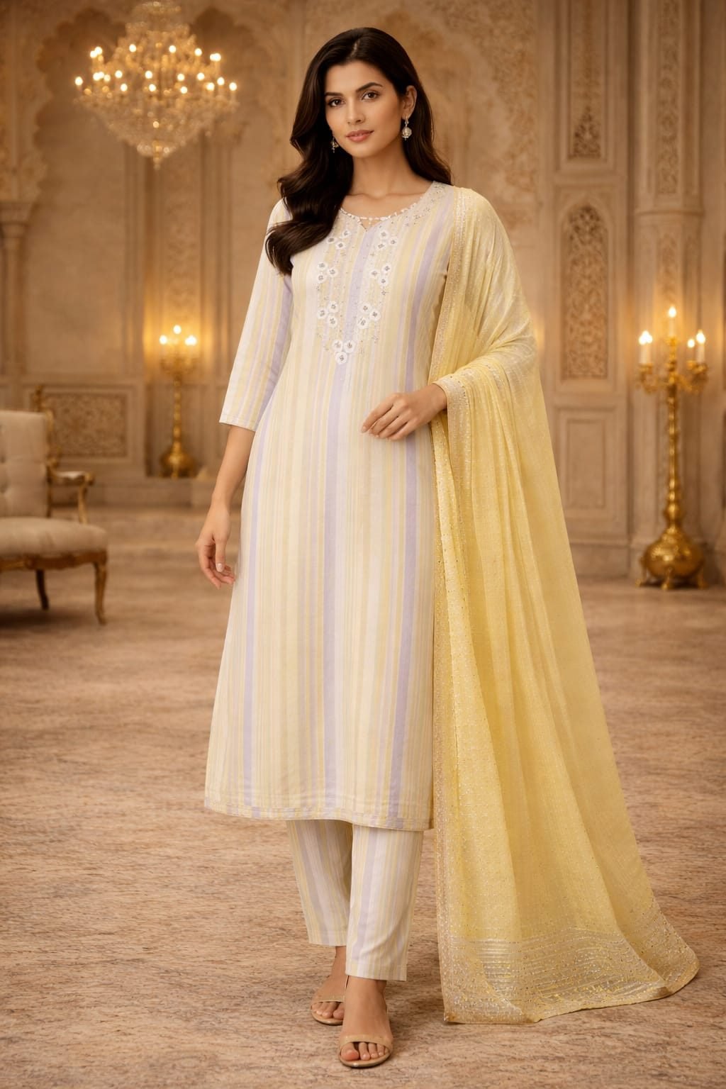 🌼 Premium Cotton Suit for Women with Dupatta Set