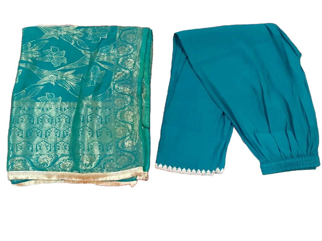 Women's Embroidered Kurta Pant with Printed Dupatta Set | Straight Fit Ethnic Wear - 5